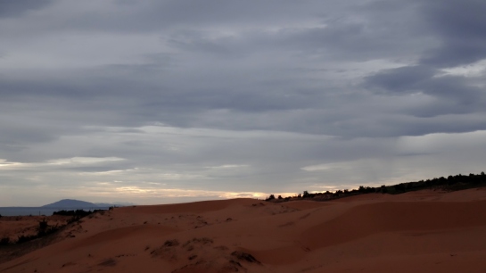 the not so red sand dunes